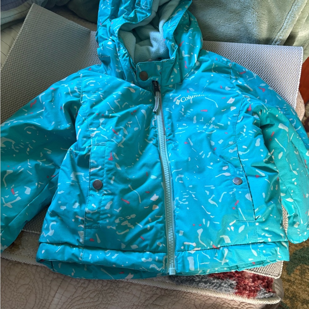 Columbia Kids' Teal Patterned Puffer Jacket